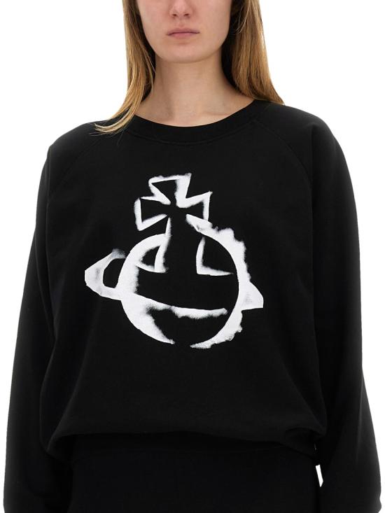 25SS 비비안웨스트우드 긴팔 티셔츠 3I01000Z J006ON401 BLACK - VIVIENNE WESTWOOD