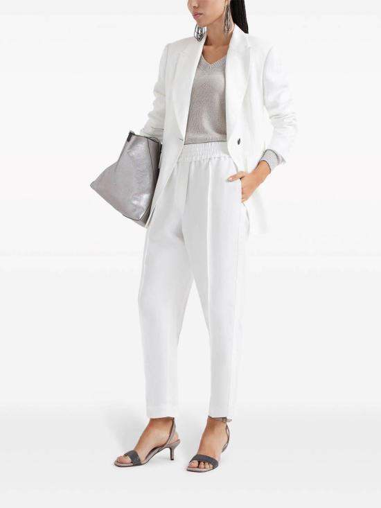  브루넬로 쿠치넬리 팬츠 MH126P7197C600 White - BRUNELLO CUCINELLI