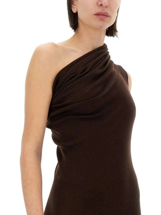 25SS 릭 오웬스 미디 원피스 RP01E7627 RIBM14 BROWN - RICK OWENS