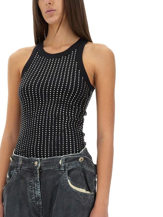 25SS 디 아티코 반팔 티셔츠 250WCN00004 JJJ051TR100 BLACK - THE ATTICO