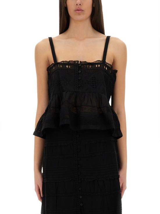 25SS 이자벨마랑에뚜왈 반팔 티셔츠 HT0542FA C1J15E01BK BLACK