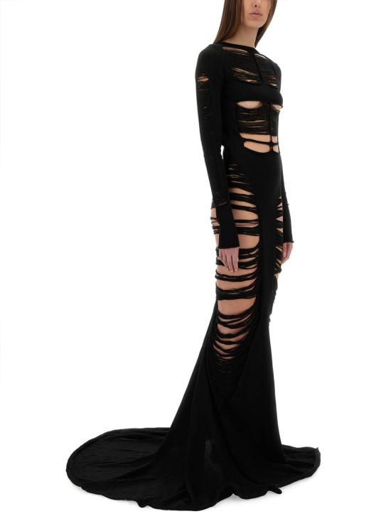 25SS 릭 오웬스 미디 원피스 RO01E7614 KGRIDM09 BLACK - RICK OWENS