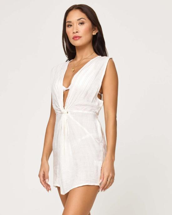  엘스페이스 숏 원피스 L스페이스 코스타 노바 커버업 크림 - L SPACE