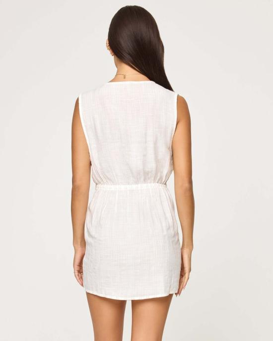  엘스페이스 숏 원피스 L스페이스 코스타 노바 커버업 크림 - L SPACE