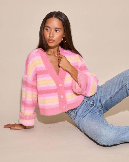  엘스페이스 가디건 LSpace 데이브레이크 카디건 데이브레이크 스트라이프 - L SPACE