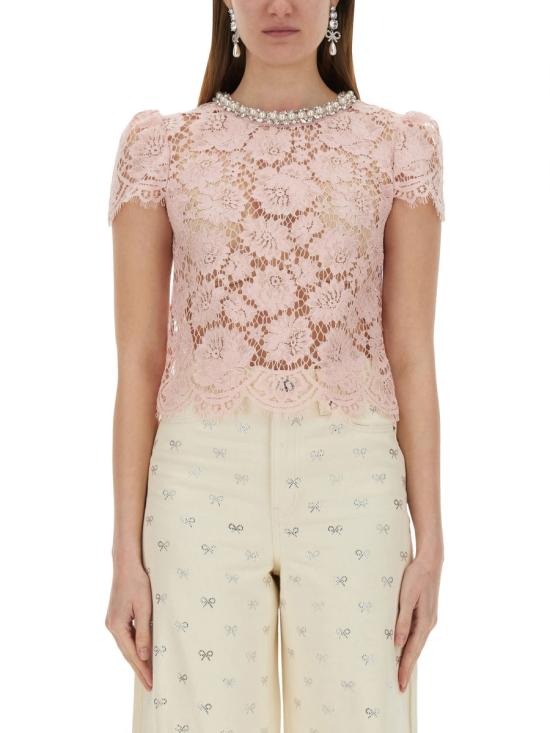 25SS 셀프 포트레이트 반팔 티셔츠 SS25 049T P PINK