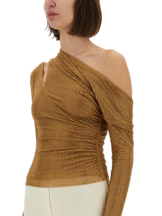 25SS 셀프 포트레이트 반팔 티셔츠 SS25 169TA BR BROWN GOLD - SELF PORTRAIT