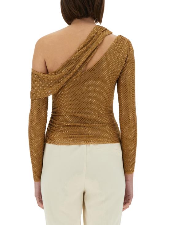 25SS 셀프 포트레이트 반팔 티셔츠 SS25 169TA BR BROWN GOLD - SELF PORTRAIT