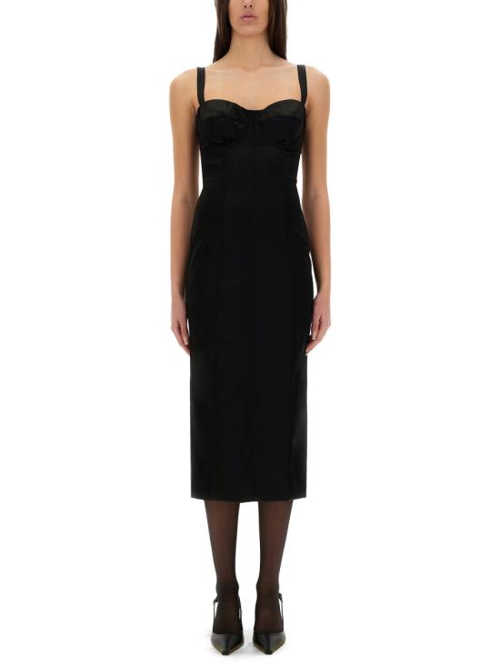 25SS 돌체앤가바나 미디 원피스 F6DIHT FURADN0000 BLACK