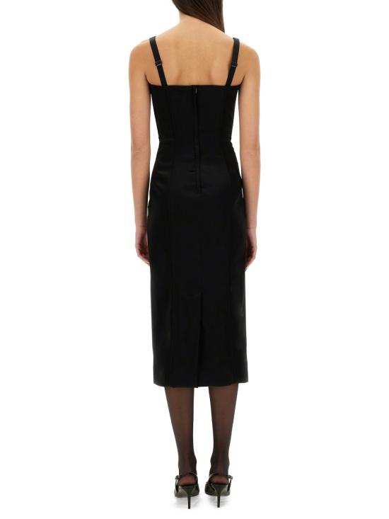 25SS 돌체앤가바나 미디 원피스 F6DIHT FURADN0000 BLACK - DOLCE & GABBANA