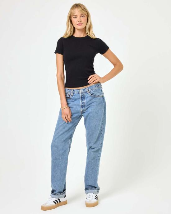  엘스페이스 반팔 티셔츠 LSpace Be My Baby 티셔츠 블랙 - L SPACE