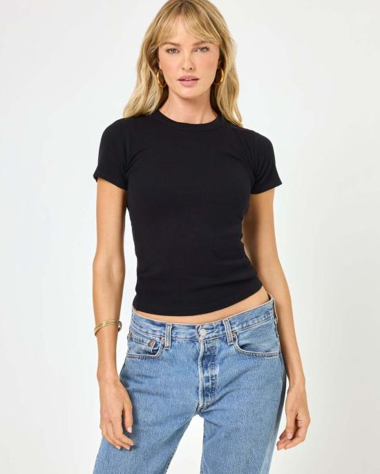  엘스페이스 반팔 티셔츠 LSpace Be My Baby 티셔츠 블랙