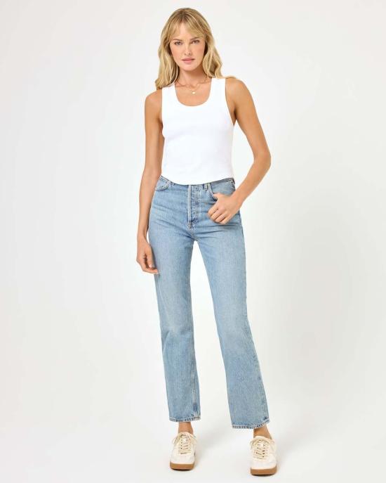  엘스페이스 민소매 티셔츠 L스페이스 애쉬 탱크 화이트 - L SPACE