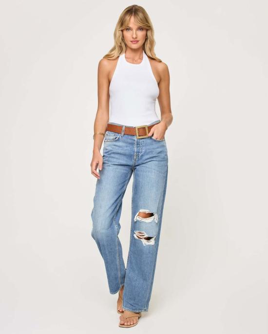  엘스페이스 민소매 티셔츠 LSpace 알릭스 홀터 탱크 화이트 - L SPACE