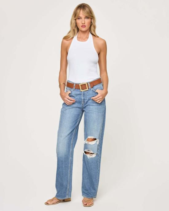  엘스페이스 민소매 티셔츠 LSpace 알릭스 홀터 탱크 화이트 - L SPACE