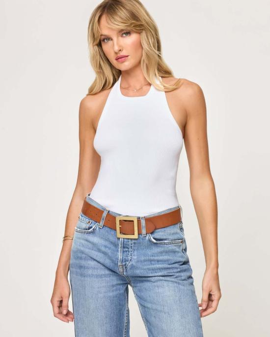  엘스페이스 민소매 티셔츠 LSpace 알릭스 홀터 탱크 화이트