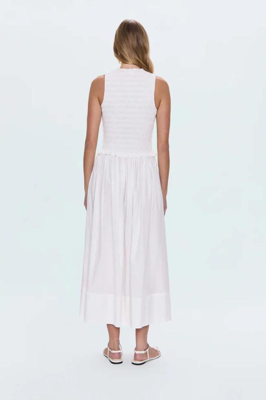  피스톨라 롱 스커트 노엘 팝린 맥시 스커트 화이트 - PISTOLA