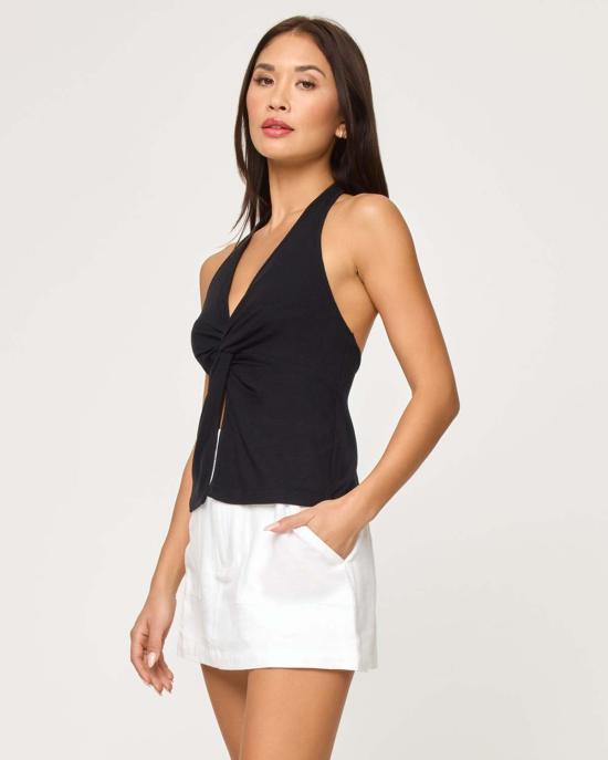  엘스페이스 민소매 티셔츠 L스페이스 캘리 홀터 블랙 - L SPACE