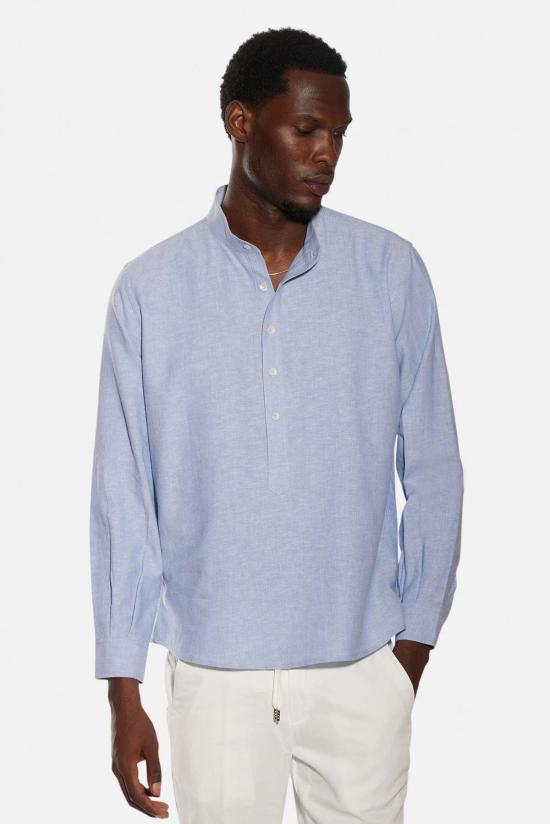  Blue&Cream 긴팔 셔츠 블루&크림 가브리 팝 오버