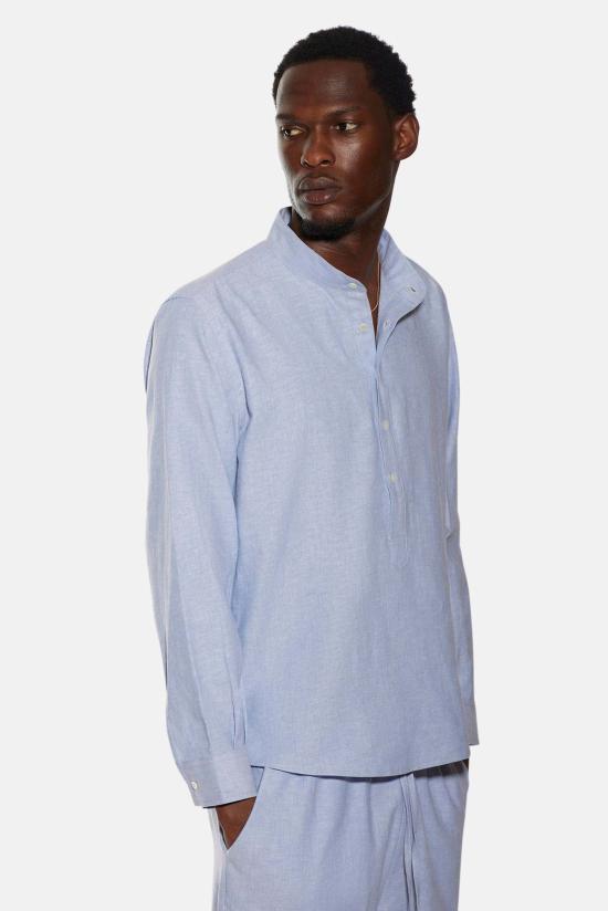  Blue&Cream 긴팔 셔츠 블루&크림 가브리 팝 오버 - BLUE&CREAM