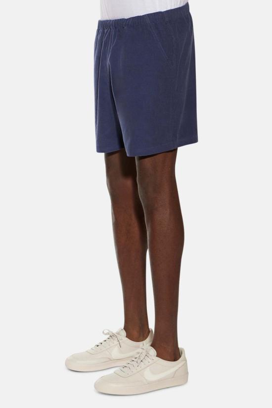  블루&크림 숏팬츠 밀라노 파인 코드 반바지 - BLUE&CREAM