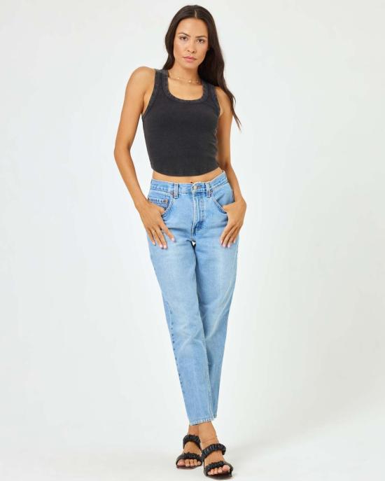  엘스페이스 민소매 티셔츠 L스페이스 애쉬 탱크 블랙 - L SPACE