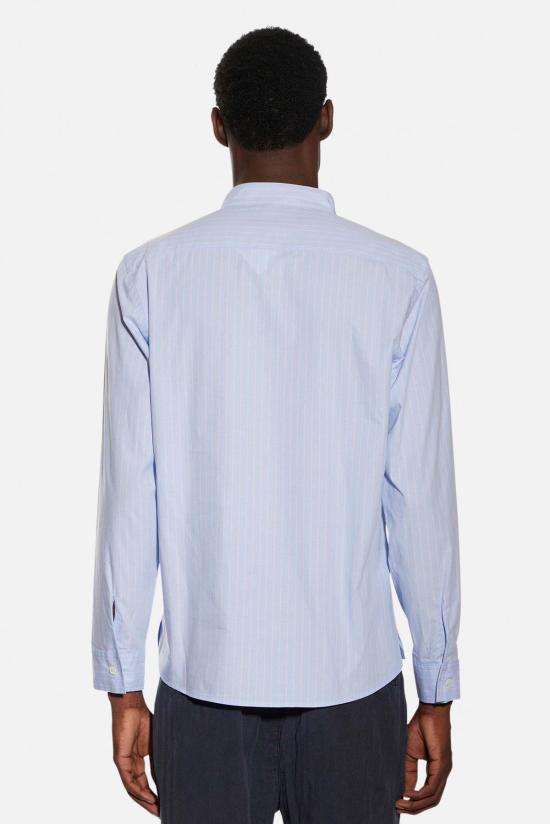  Blue&Cream 긴팔 셔츠 블루&크림 가브리 팝 오버  스카이/핑크 스트라이프 - BLUE&CREAM