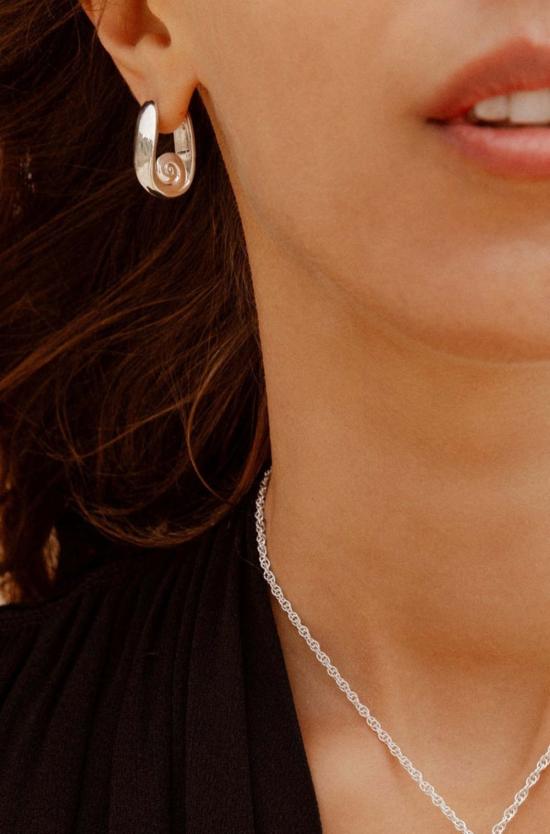  Leigh Miller 이어링 리 밀러 루시아 후프스 스털링 실버 - OTHER BRANDS