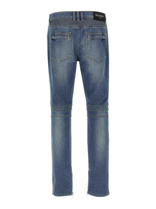 26SS 발망 스트레이트 팬츠 EH1MG115DF446FF Blue - BALMAIN