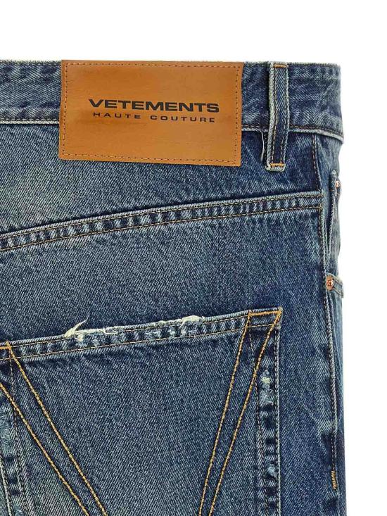  베트멍 스트레이트 팬츠 UA66PA590NMIDBLUE Blue - VETEMENTS