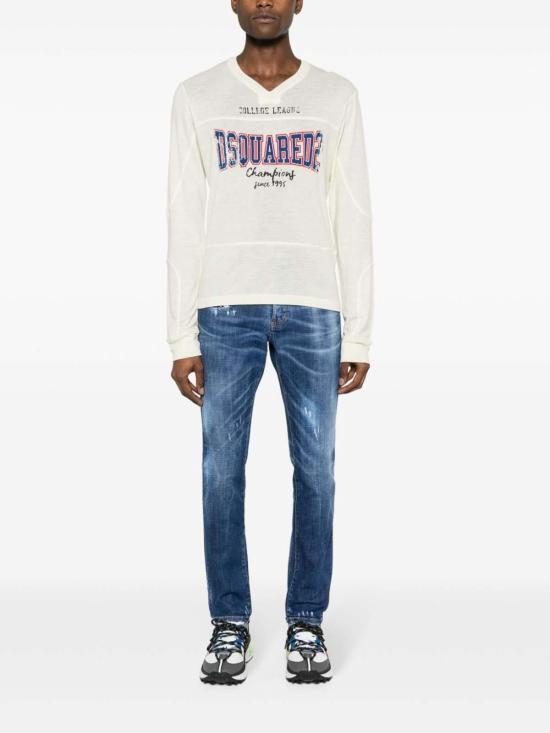  디스퀘어드2 스트레이트 팬츠 S71LB1356S30872470 Blue - DSQUARED2