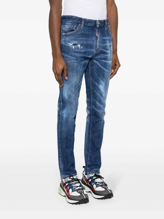  디스퀘어드2 스트레이트 팬츠 S71LB1356S30872470 Blue - DSQUARED2