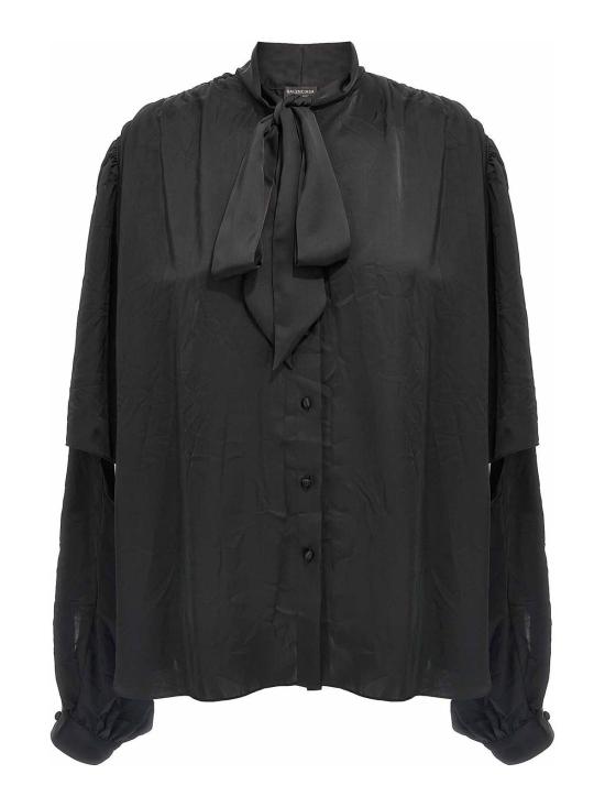 25SS 발렌시아가 블라우스 814139TKN011000 Black