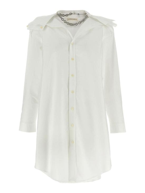  와이프로젝트 미디 스커트 101DR004 White