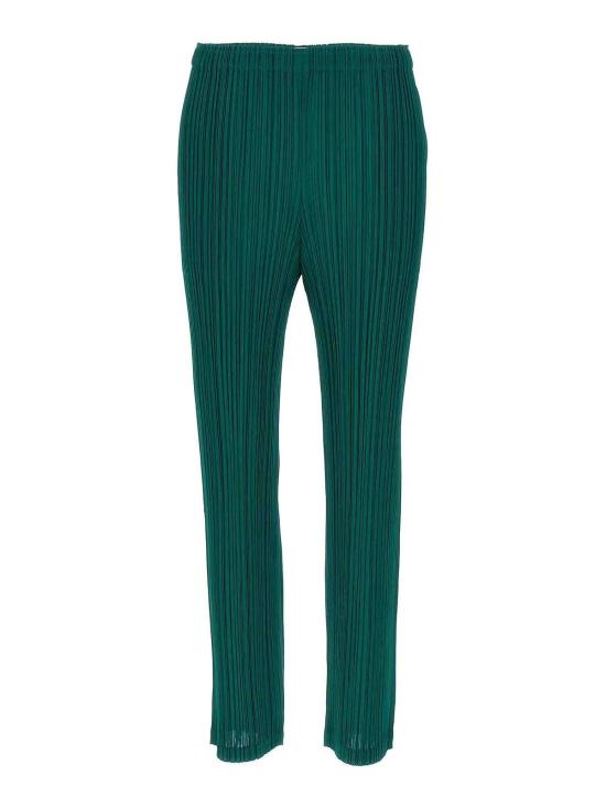 플리츠플리즈 스트레이트 팬츠 PP56JF11566 Green
