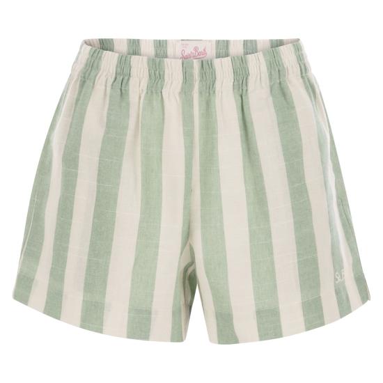 25SS 세인트바쓰 숏팬츠 MEA002 WHITE GREEN