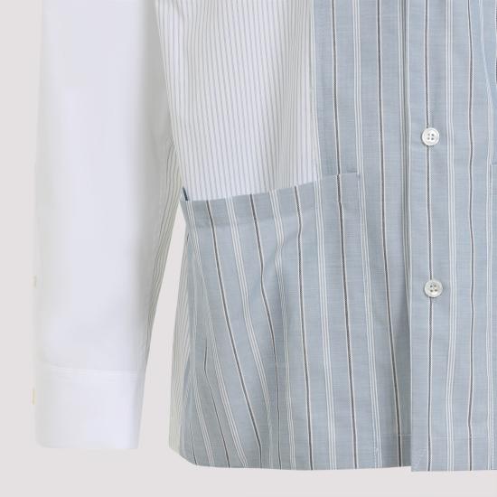25FW 마르지엘라 긴팔 셔츠 S50DT0056 MTN074 961 WHITE STRIPED BLUE - MAISON MARGIELA