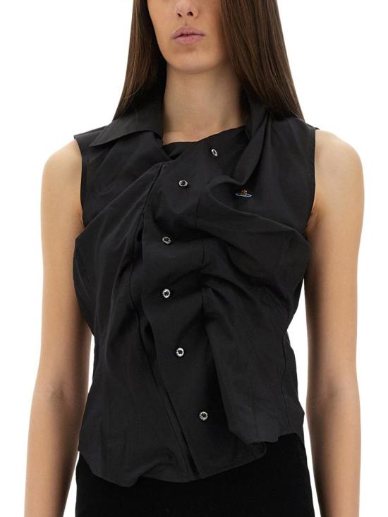 25SS 비비안웨스트우드 셔츠 15010067 W012UN401 Black - VIVIENNE WESTWOOD