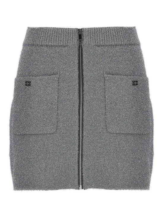  가니 숏 스커트 K2366018 Silver