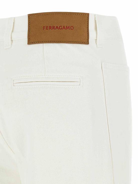  살바토레 페라가모 스트레이트 팬츠 780548WHITE White - SALVATORE FERRAGAMO