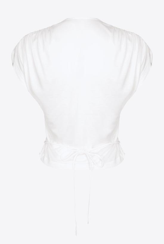  핑코 긴팔 티셔츠 102270A1C4 Z06 White - PINKO