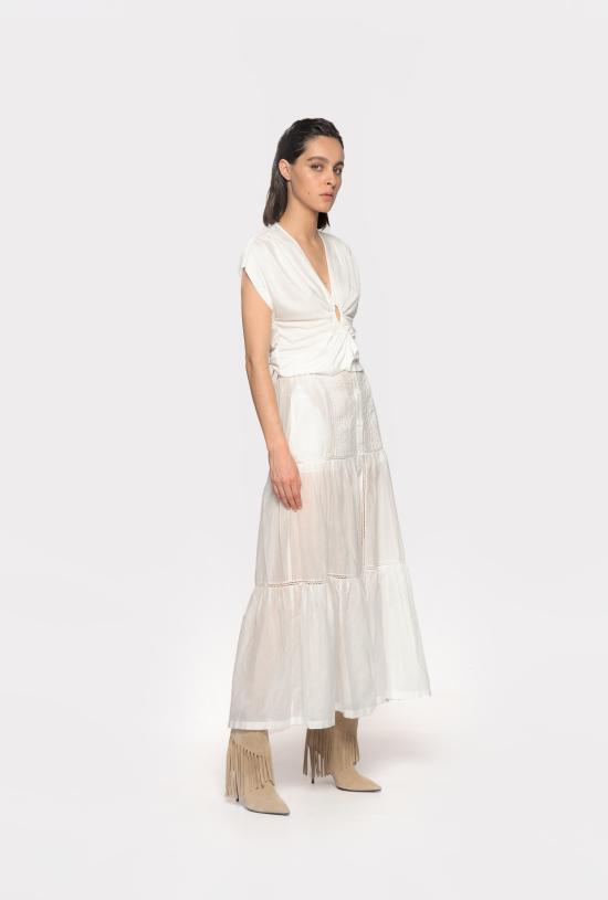  핑코 긴팔 티셔츠 102270A1C4 Z06 White - PINKO