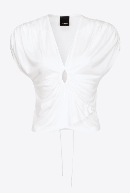  핑코 긴팔 티셔츠 102270A1C4 Z06 White