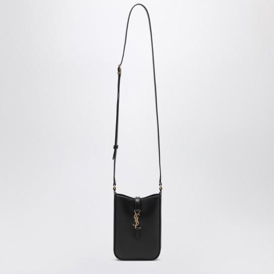 25SS 생로랑 르 5 A 7 미니 버티컬 샤이니 레더백 7352142R20W 1000 BLACK