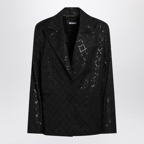 25SS 로테이트 바이 크리스텐슨 자켓 113325100PL 100 BLACK