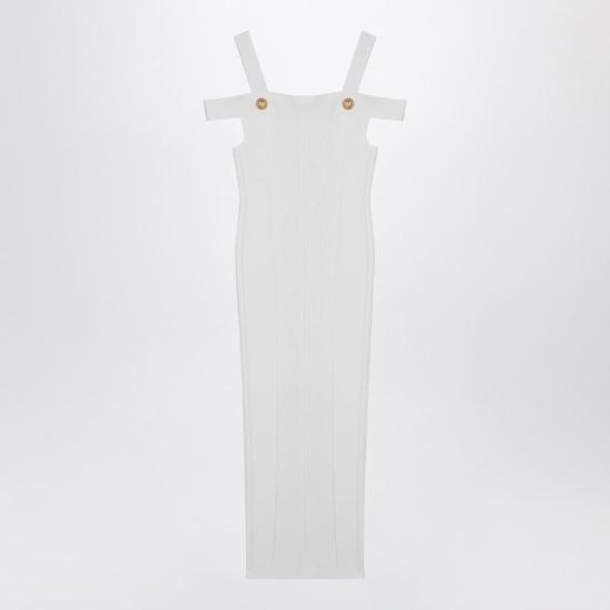 24FW 발망 미디 원피스 DF1RJ155KF24 0FA WHITE