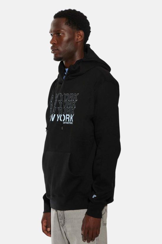  블루&크림 뉴욕 오어 낫씽 후디 제트 블랙/스카이 - BLUE&CREAM