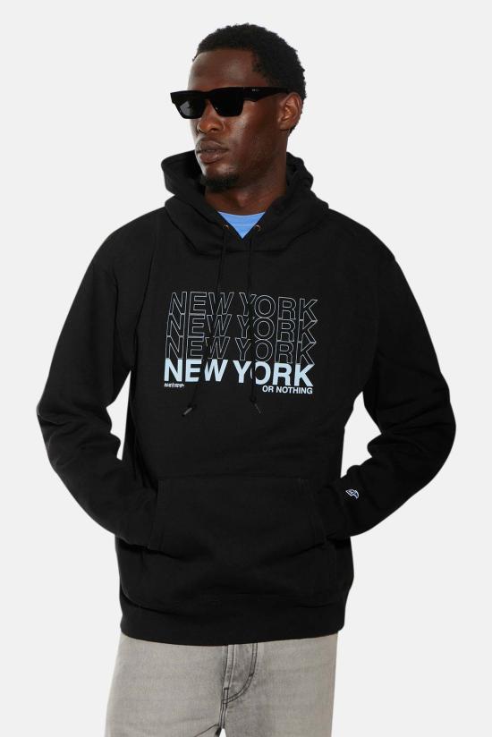  블루&크림 뉴욕 오어 낫씽 후디 제트 블랙/스카이 - BLUE&CREAM