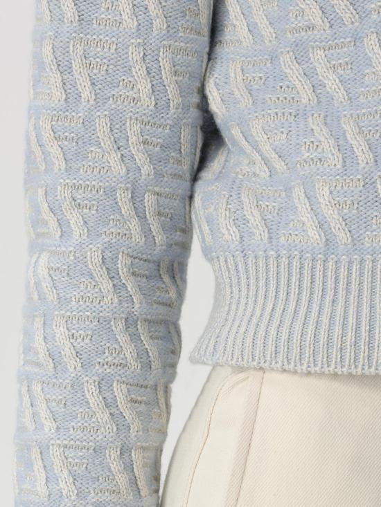 25SS 펜디 가디건 FZE504ATPL F1R0P Gnawed Blue - FENDI