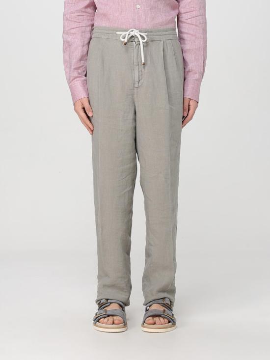 26SS 브루넬로 쿠치넬리 스트레이트 팬츠 M243DE1710 C6018 Grey